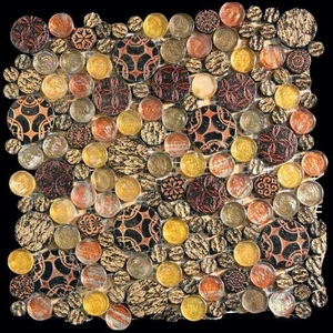 Мозаика Natural Mosaic Fusion MOK-008 (Стекло Мрамор Агломерат) 30,5x30,5 глянцевая
