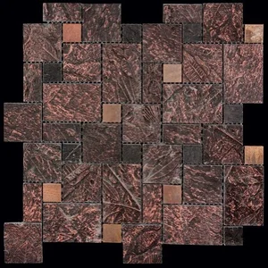 Мозаика Natural Mosaic Gelos FBY-30 (Агломерат Металл) 29,8x29,8 матовая