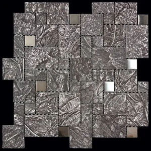 Мозаика Natural Mosaic Gelos FBY-32 (Агломерат Металл) 29,8x29,8 матовая
