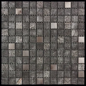 Мозаика Natural Mosaic Gelos FBY-35 (SSB-005(s)) (Агломерат Металл) 29,8x29,8 матовая