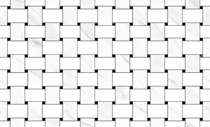 Плитка Geotiles Neptune Tangle Blanco 33,3x55 глянцевая