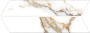Керамогранит Goetan Chevron Marmorea Calacatta Gold 8x40 матовый