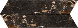 Керамогранит Goetan Chevron Marquina Gold 8x40 матовый