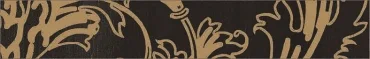 Бордюр Versace Gold Listelli Legno Medusa Antracite 68947 3x20 глянцевый