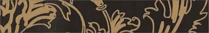 Бордюр Versace Gold Listelli Legno Medusa Antracite 68947 3x20 глянцевый