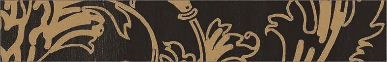 Бордюр Versace Gold Listelli Legno Medusa Antracite 68947 3x20 глянцевый