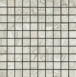 Мозаика Versace Gold Mosaici Patchwork Bianco 68910 25x25 глянцевая