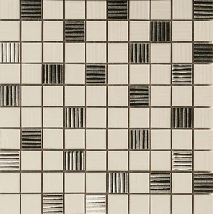 Мозаика Versace Gold Mosaici Riga Grigio Platino 68901 25x25 глянцевая