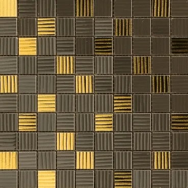 Мозаика Versace Gold Mosaici Riga Moka Oro 68904 25x25 глянцевая