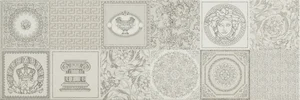 Декоративный элемент Versace Gold Patchwork Bianco Platino 68890 25x75 глянцевый