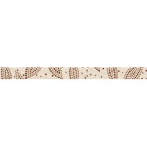 Бордюр Golden Tile 1Т1301 Travertine mosaic 25х40 Travertine mosaic коричневый 3x40 глянцевый
