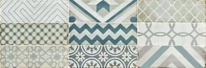 Плитка Gracia Ceramica Collage White 02 10x30 глянцевая