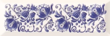 Декоративный элемент Gracia Ceramica Metro Gzhel Decor 02 10x30 глянцевый