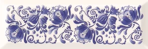 Декоративный элемент Gracia Ceramica Metro Gzhel Decor 02 10x30 глянцевый