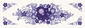 Декоративный элемент Gracia Ceramica Metro Gzhel Decor 03 10x30 глянцевый