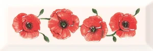 Декоративный элемент Gracia Ceramica Metro Rosso White Decor 01 10x30 глянцевый