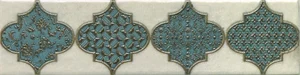 Декоративный элемент Gracia Ceramica Solera Turquoise Decor 01 7,5x30 глянцевый