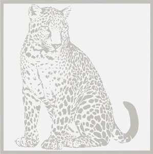 Декоративный элемент Petracers Gran Gala Leopardo Seduto Bianco 94,9x94,9 глянцевый