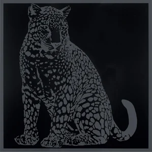 Декоративный элемент Petracers Gran Gala Leopardo Seduto Nero 94,9x94,9 глянцевый