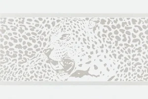 Бордюр Petracers Gran Gala Listello Leopardo B Bianco 21x31,5 глянцевый