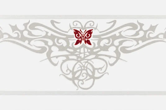Бордюр Petracers Gran Gala Listello Tat Butterfly Bianco 21x31,5 глянцевый
