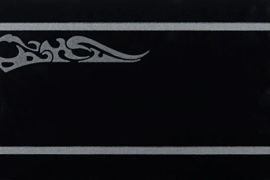 Бордюр Petracers Gran Gala Listello Tattoo A Nero 21x31,5 глянцевый