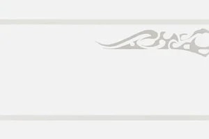 Бордюр Petracers Gran Gala Listello Tattoo B Bianco 21x31,5 глянцевый