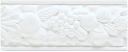 Бордюр Grazia Boiserie Robbiana Bianco Craquele ROB05 8x20 матовый
