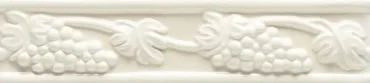 Бордюр Grazia Essenze Essenze Grape Bianco Craquele GRA010 6x26 глянцевый
