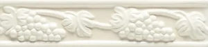 Бордюр Grazia Essenze Essenze Grape Bianco Craquele GRA010 6x26 глянцевый