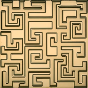 Декоративный элемент Versace Greek 3D Pvd Oro 261291 40x40 матовый