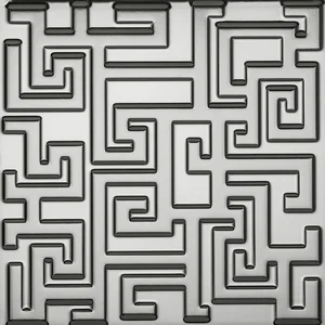 Декоративный элемент Versace Greek 3D Pvd Platino 261292 40x40 матовый