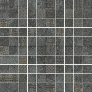 Мозаика Versace Greek Mosaico T100 Decorato Antracite 261213 40x40 матовая