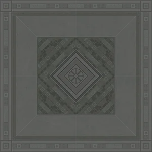 Панно Versace Greek Rosone Antracite Oro 261173 160x160 матовое
