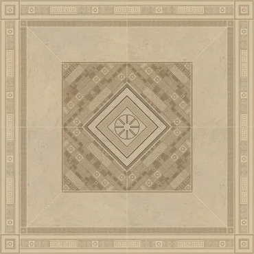 Панно Versace Greek Rosone Beige Oro 261174 160x160 матовое