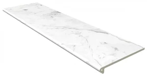 Ступень Gres de Aragon Marble Carrara Blanco Peldano Redondeado 30x120 матовая