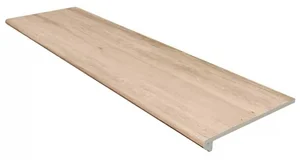 Ступень Gres de Aragon Marble Travertino Beige Liso Peldano Red. 30x120 матовая
