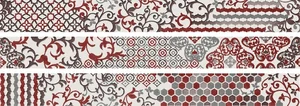 Бордюр Ariana Habitat Lis Patchw. Per/Rub Mix 3 2571511 8x75 матовый