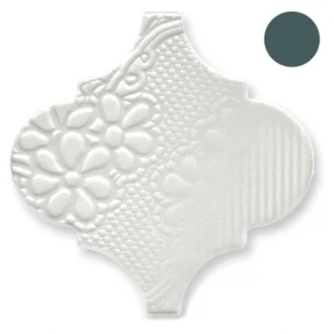 Плитка Heralgi Arabesque Dec. Flower Aqua 15x15 матовая