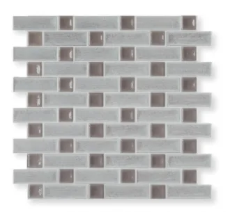 Mirror Two Tone Brick Mosaic Vison Brown