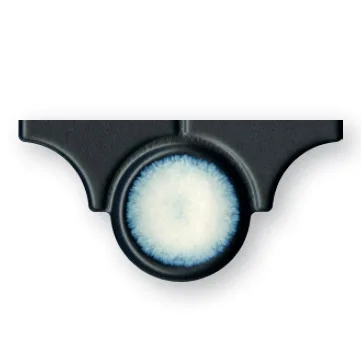 Декоративный элемент Heralgi Nun Sideward Finish Black Matt Reactive 7,5x15 матовый