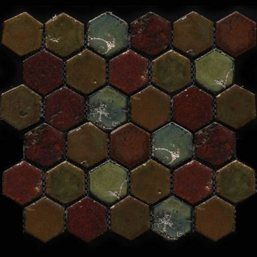 Мозаика Gaudi Hexa-8(2) 24,5x28,3 глазурованная