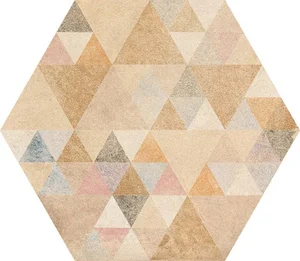 Декоративный элемент Vives Hexagono Benenden Multicolor 23x26,6 матовый