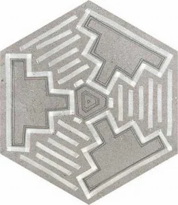 Декоративный элемент Vives Hexagono Igneus Cemento 23x26,6 матовый