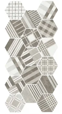 Декоративный элемент Equipe Hexatile Cement Geo Grey 17,5x20 матовый