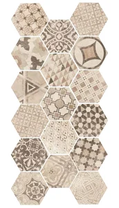 Декоративный элемент Equipe Hexatile Cement Geo Sand 17,5x20 матовый