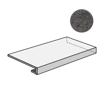 Ступень La Fabbrica I Quarzi Angolare Gradino DX Costa Antracite J62RD8 33x60 матовая