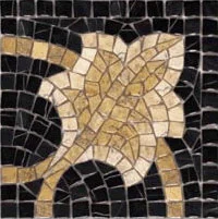 Вставка Vives Iliada Cantonera Afrodita Negro 21,7x21,7 полированная