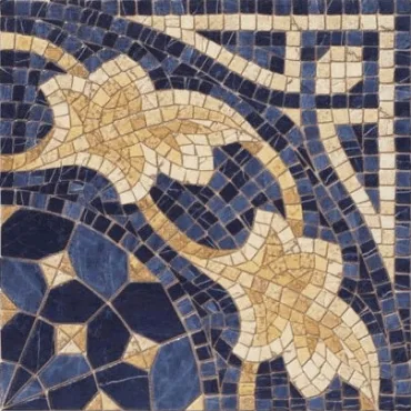 Декоративный элемент Vives Iliada Cantonera Laertes Azul 43,5x43,5 полированный