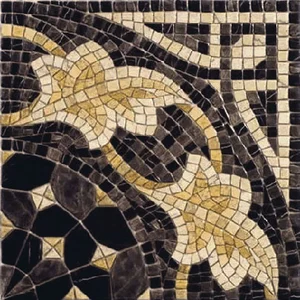 Декоративный элемент Vives Iliada Cantonera Laertes Negro 43,5x43,5 полированный